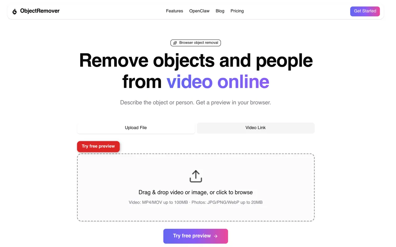 Screenshot of ObjectRemover