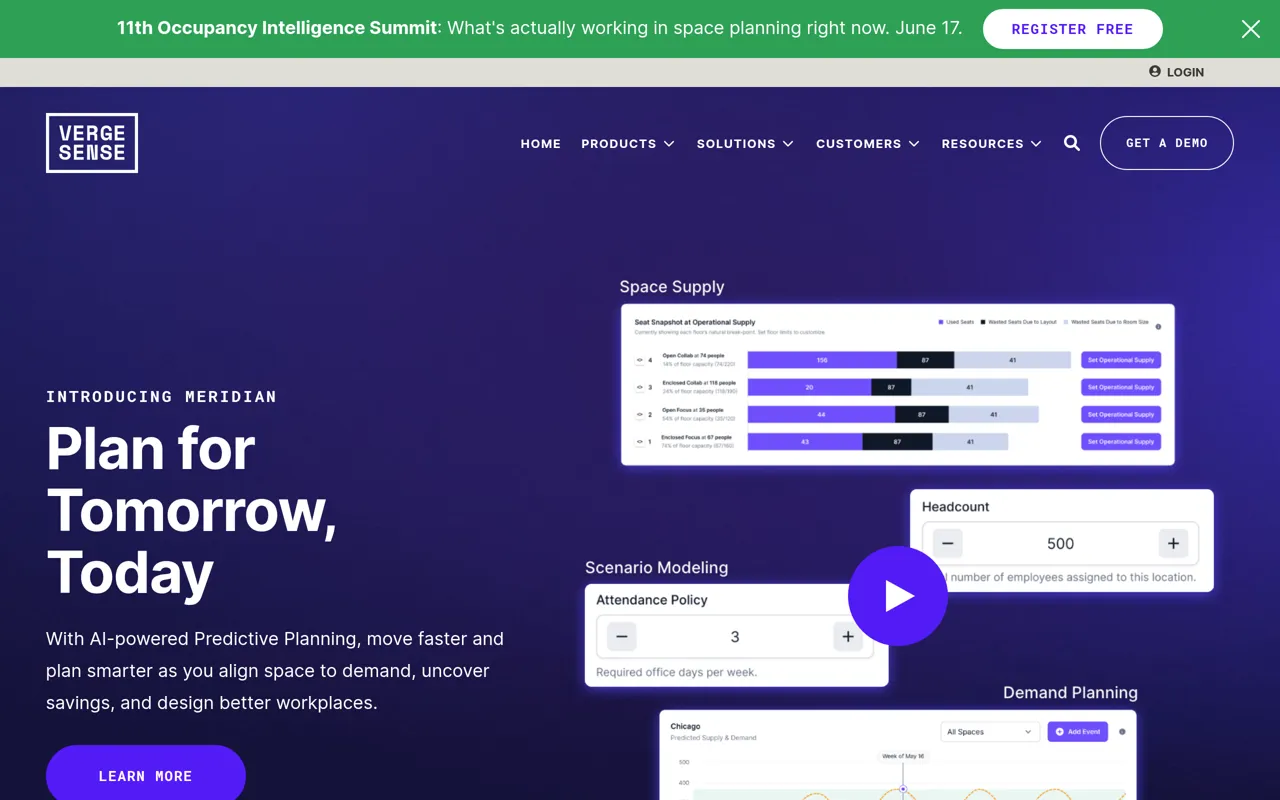 Screenshot of VergeSense