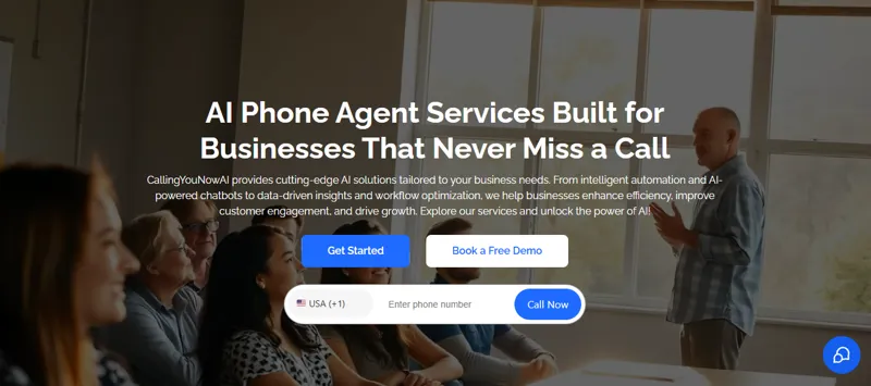 Screenshot of CallingYouNow