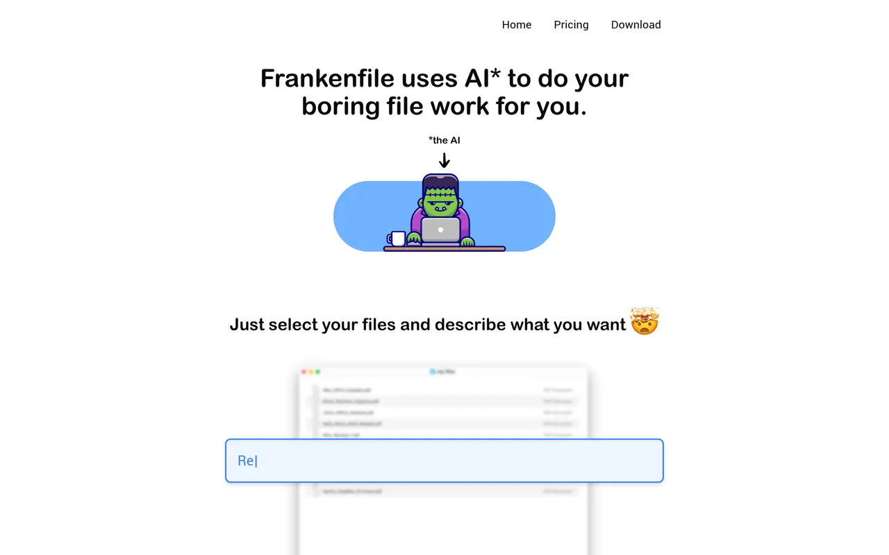Screenshot of Frankenfile