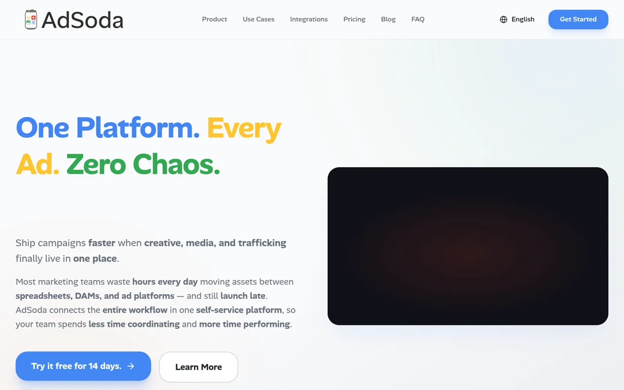 Screenshot of AdSoda