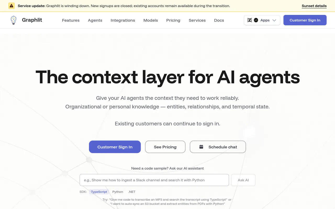 Screenshot of Graphlit