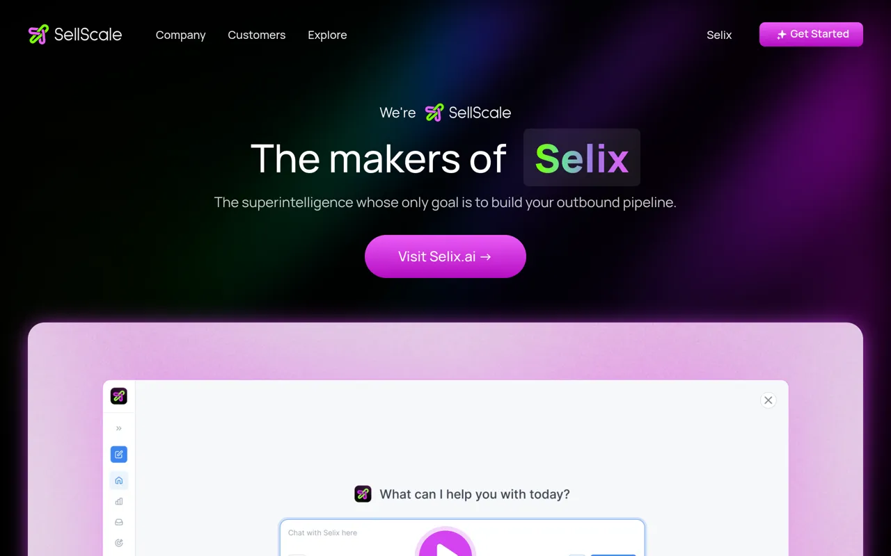 Screenshot of SellScale Selix