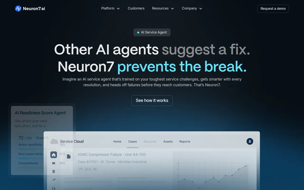 Screenshot of Neuron7.ai